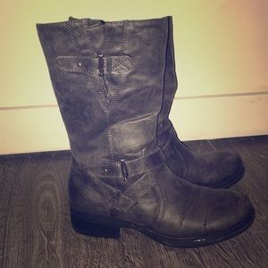 Grey Moto boots